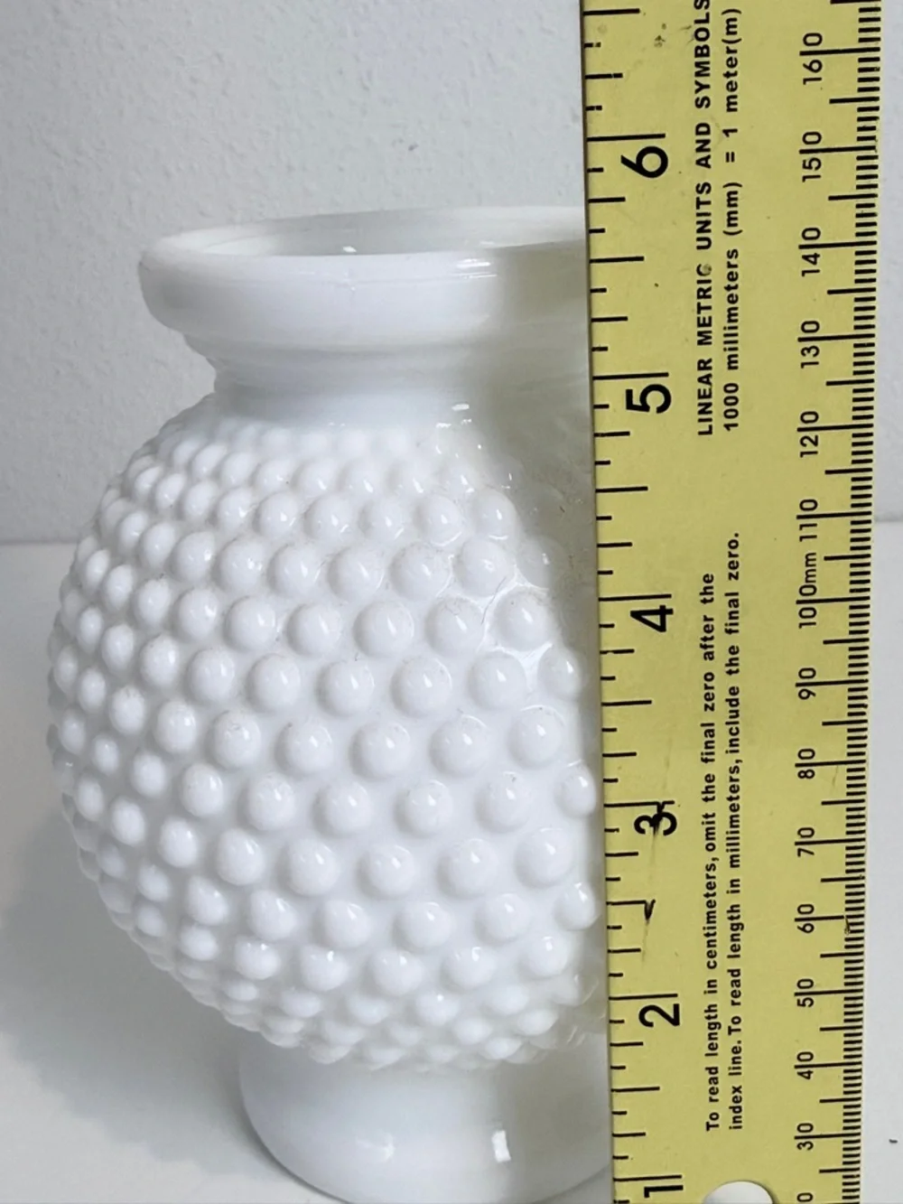 Vintage Westmoreland White Hobnail Milk Glass Vase